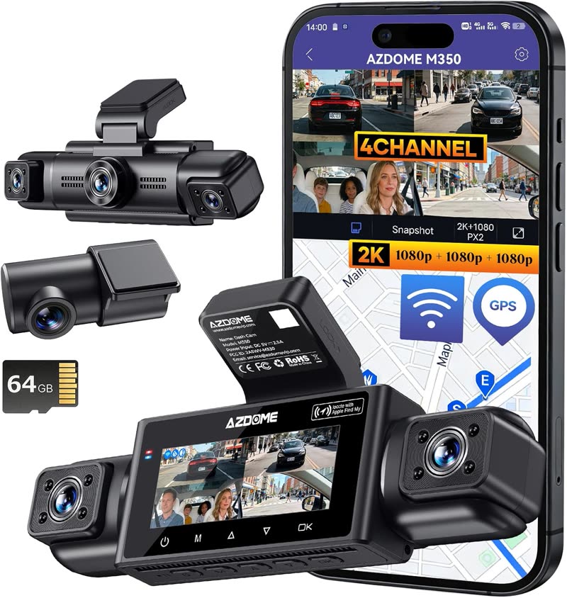 AZDOME 4-Channel 360°